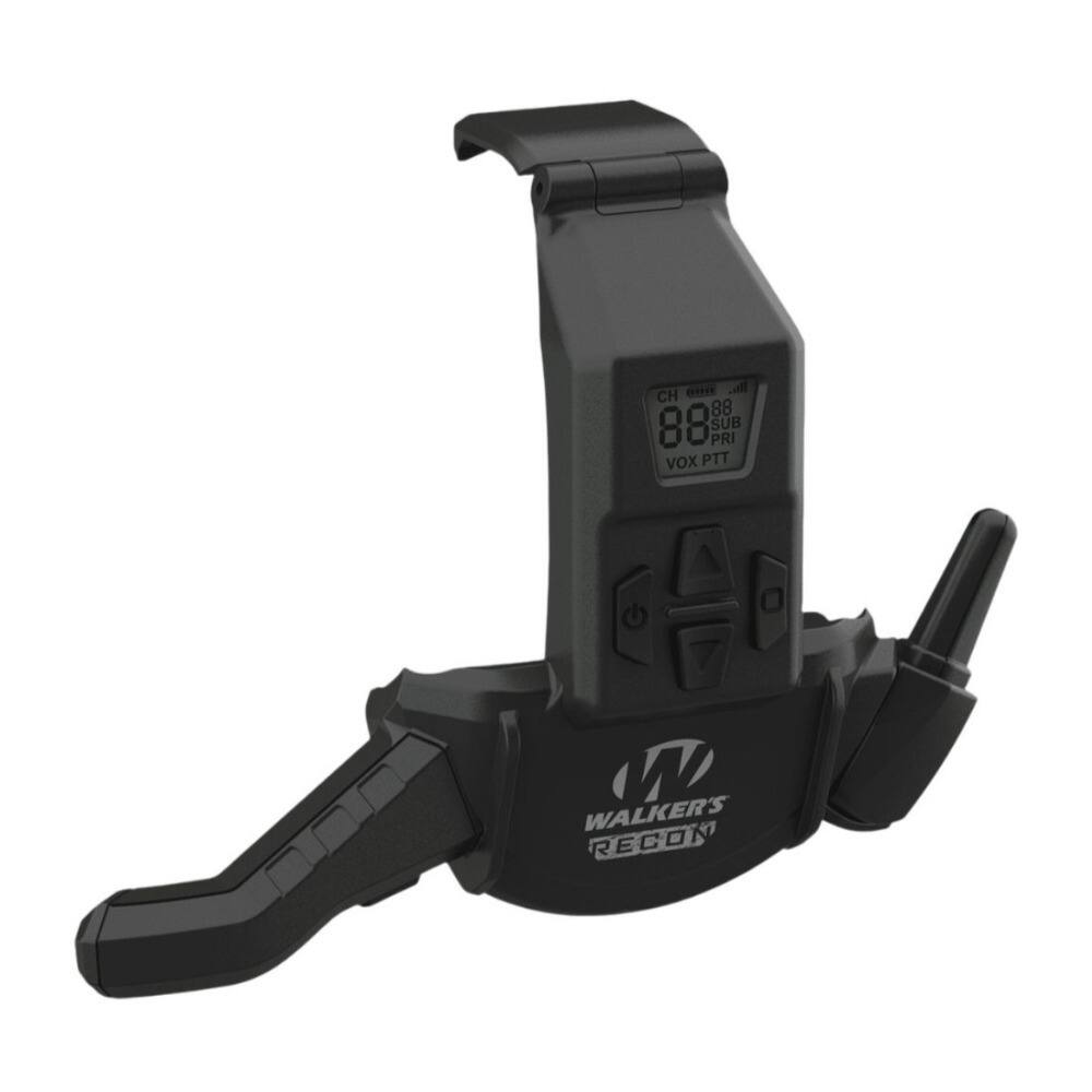 Walker’s - Walkers Recon Hybrid Communicator Bluetooth Walkie Talkie with Boom Mic - Black