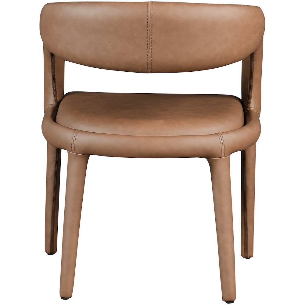 Alt View 1. Meridian Furniture - Sylvester Brown Vegan Leather Dining Chair - Brown.
