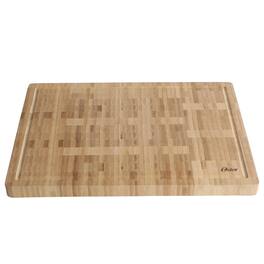Oster - Capeheart 16.5 x 11.8 Inch Rectangular End Grain Bamboo Cutting Board with Juice Grooves