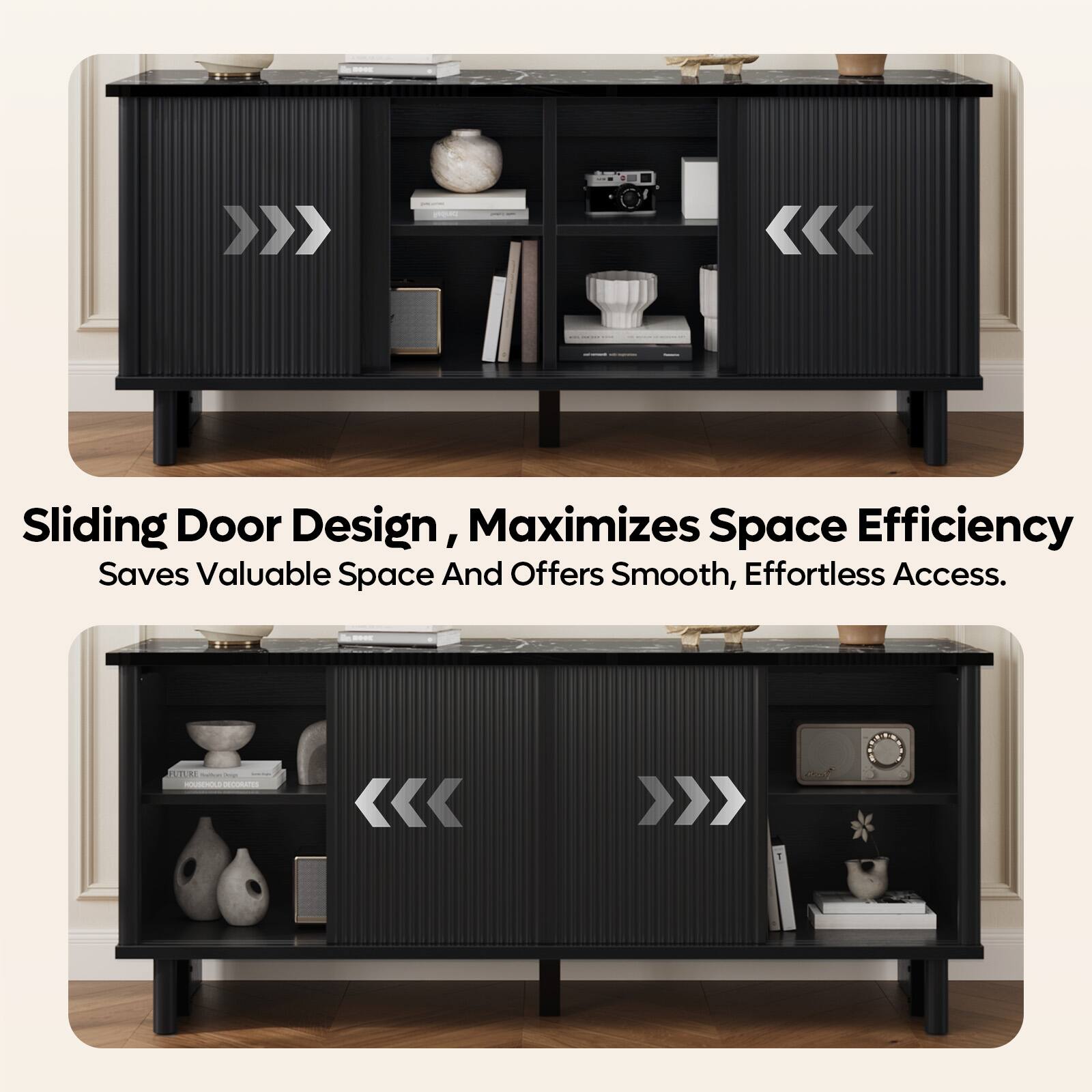 Sliding Door Design, Maximizes Space Efficiency Saves Valuable Space And Offers Smooth, Effortless Access.