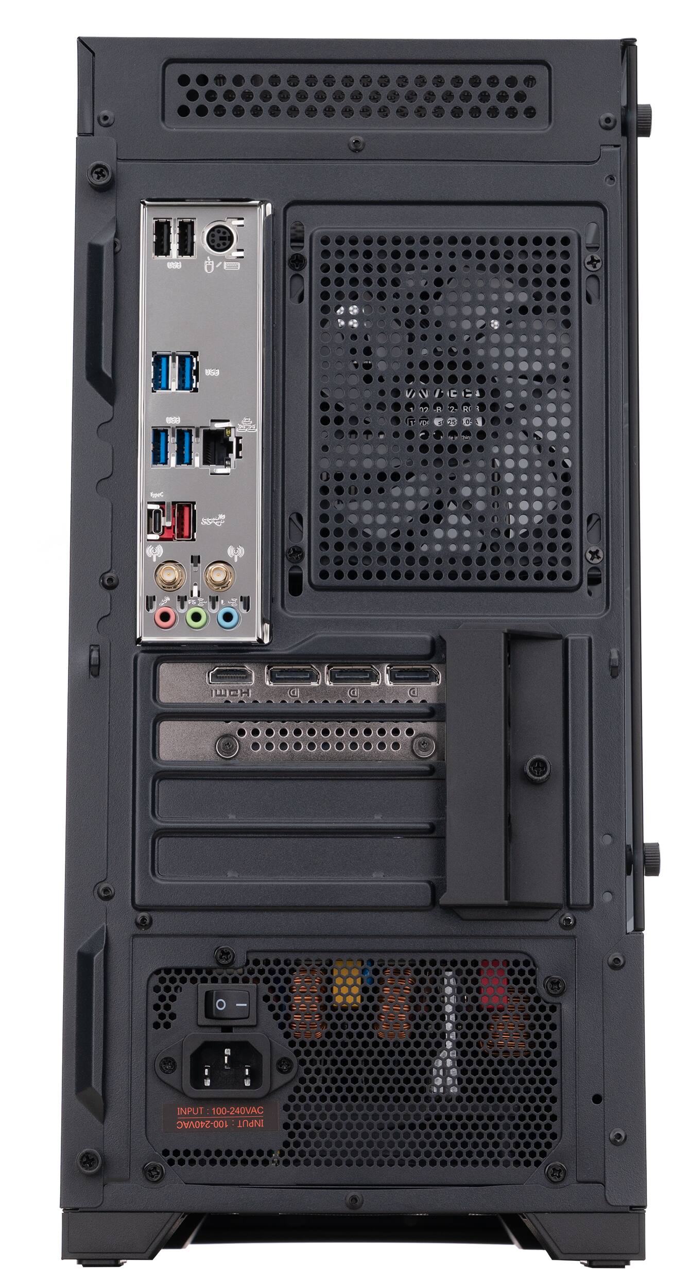 Sure, here is the corrected and grouped text from the image:

---

**Top Section:**

- USB 3.0
- USB 2.0
- Audio Jacks (Microphone, Line In, Line Out, Headphone)

**Middle Section:**

- USB 3.0
- USB 2.0
- Audio Jacks (Microphone, Line In, Line Out, Headphone)

**Bottom Section:**

- INPUT: 100-240VAC
- OUTPUT: 100-240VAC

---

This text is organized based on the sections visible on the back panel of the device.