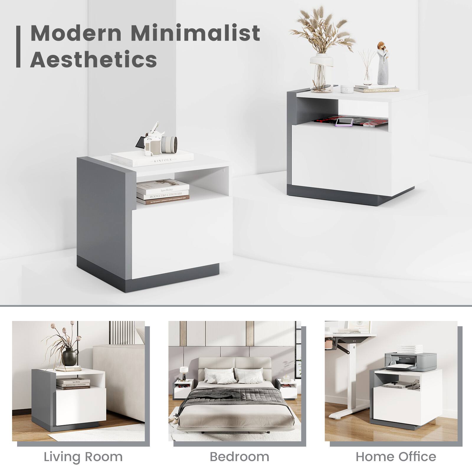Modern Minimalist Aesthetics

Living Room

Bedroom

Home Office