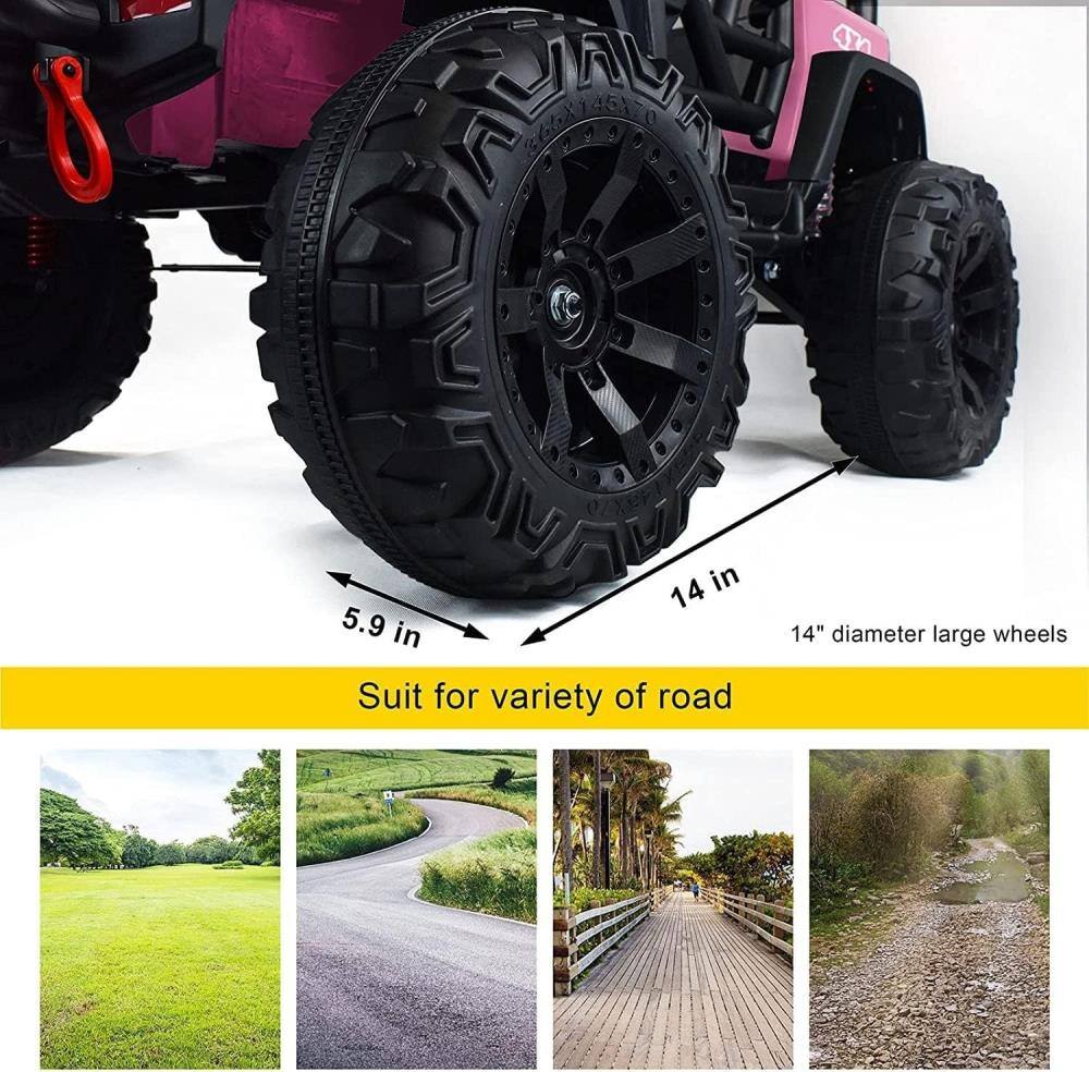 14" diameter large wheels  
5.9 in  
Suit for variety of road