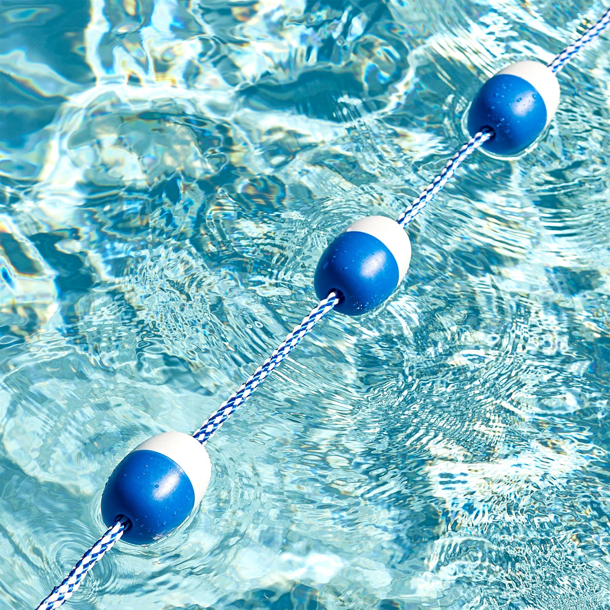 Alt View 3. Kokido - Kokido Safety Float Line w/ 20 Foot Adjustable Rope and Float Kit to Divide Pool - Blue and white.