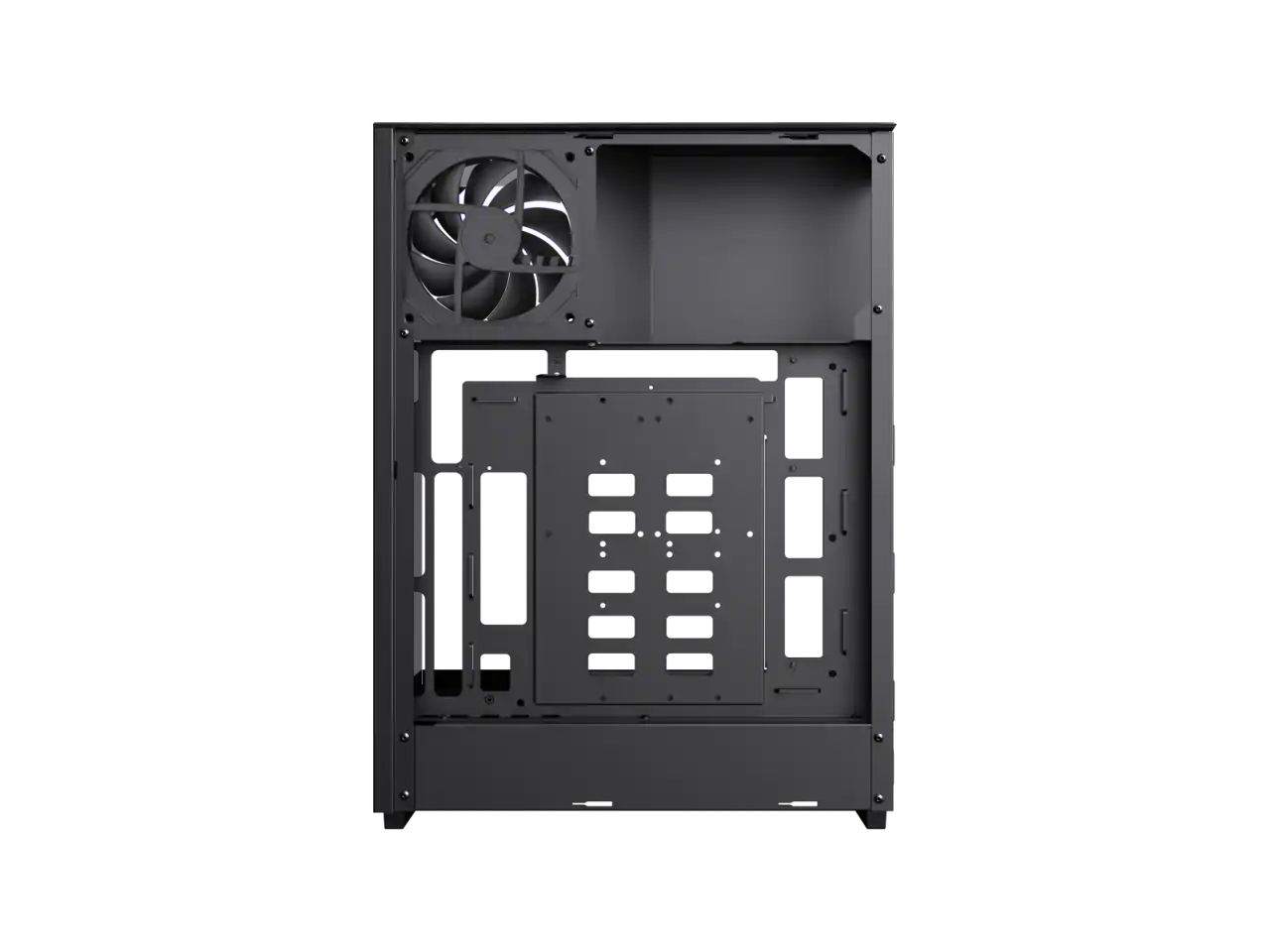 Alt View 9. GAMEMAX - GAMEMAX T20 BK - 3-Sided Tempered Glass, 90° Rotated Layout for Enhanced Airflow - Black.