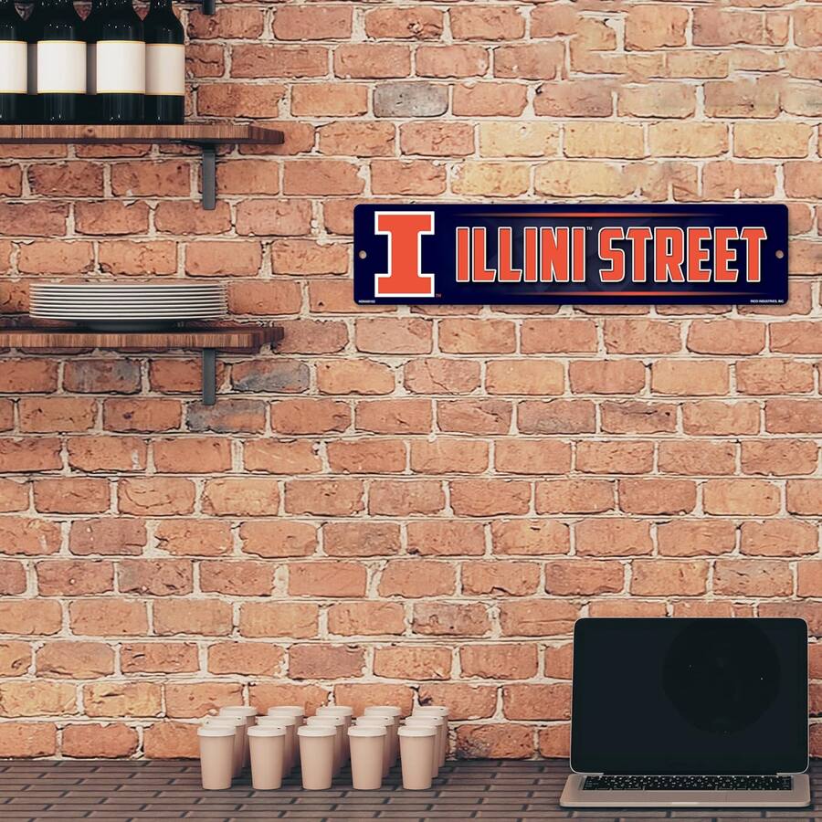 Den Rico Rico Industries Illinois Fighting Illini Street Sign (16