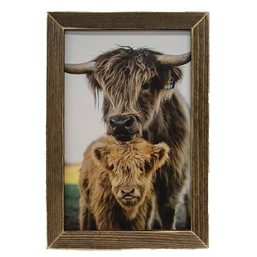 Front. BreeBe - Mom and Zeke Framed Print - 12" x 18" - Brown.