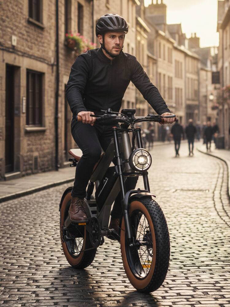 Alt View 10. DYU - Electric Bike for Adults 20" Fat Tire All-Terrain Electric Bike 500W Motor 48V 15.6AH Battery Powered Max Speed 19.8Mph - Grey.