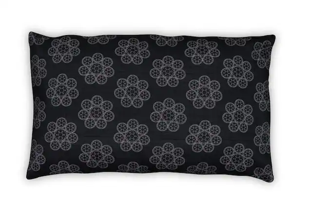 Front. Star Wars - Star Wars Lumbar Throw Pillow | White Imperial Symbol Pattern | 15 x 24 Inches - White/Black.