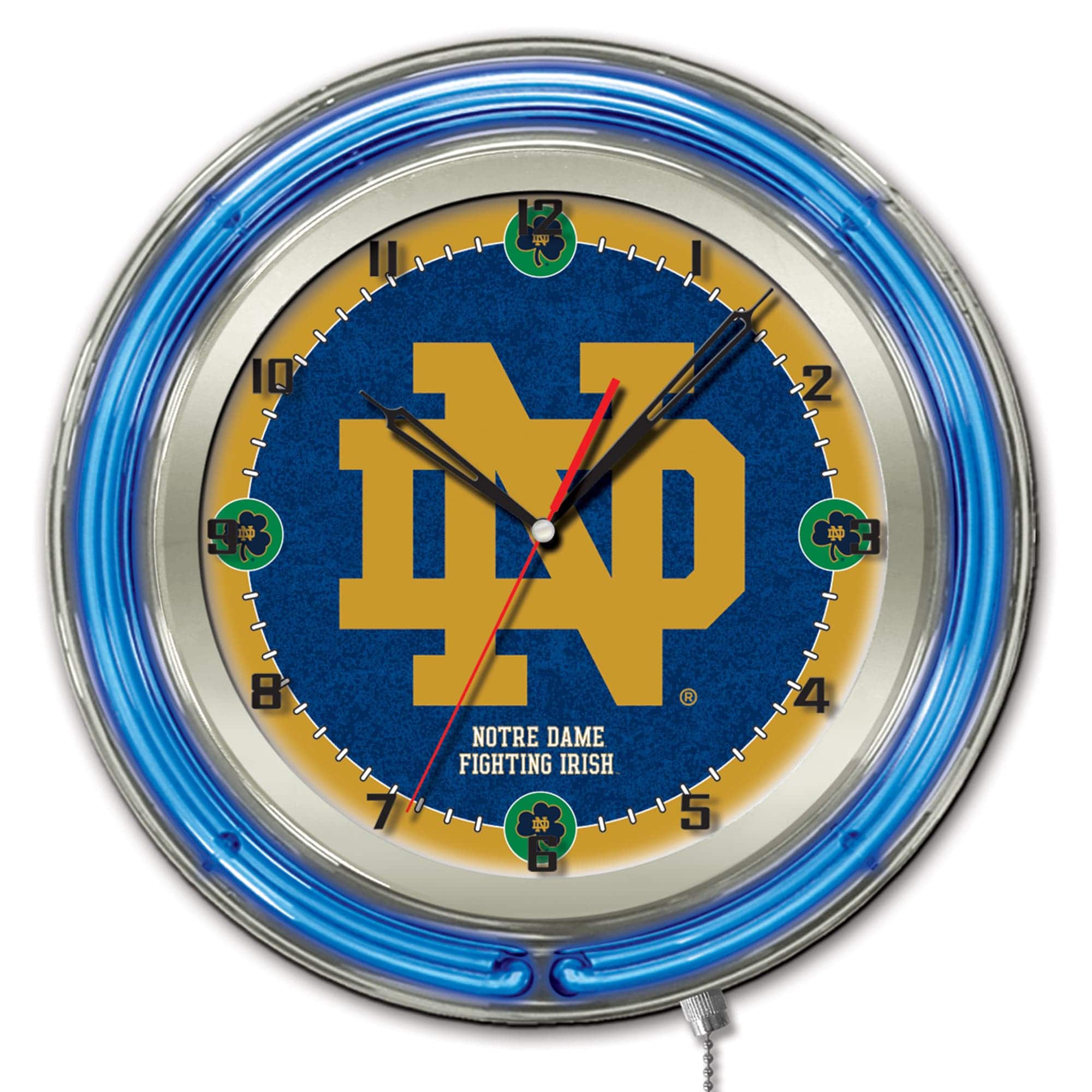 Holland Bar Stool Co. - Notre Dame Fighting Irish 19" Neon Wall Clock - Multicolor