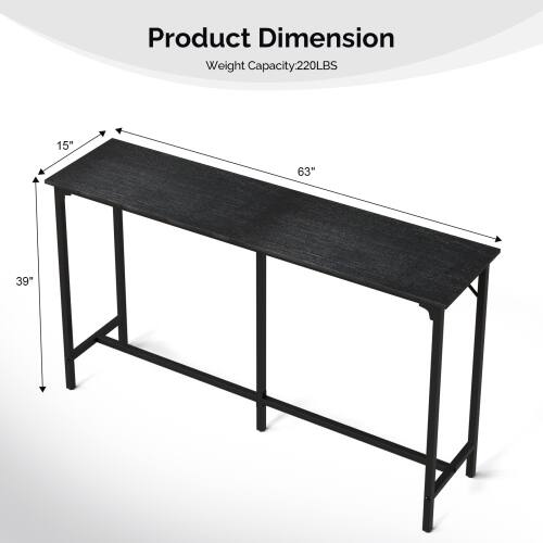 Product Dimension  
Weight Capacity: 220LBS  
15" x 63" x 39"