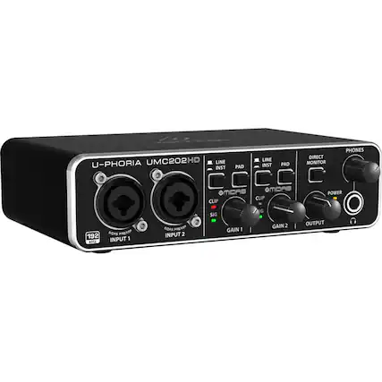 U-PHORIA UMC202
LINE INST PAD
LINE INST PAD
DIRECT MONITOR
PHONES
MIDAS OMIDAS
CLIP
CLIP
POWER
192 KHZ
RIDAS PREASP INPUT 1
RIDAS PREASP INPUT 2
SIG GAIN 1
GAIN 2
OUTPUT