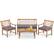 Alt View 9. Costway - 4 PCS Wood Patio Furniture Set with Soft Seat Cushions Solid Acacia Wood Frame - Gray,Natural.