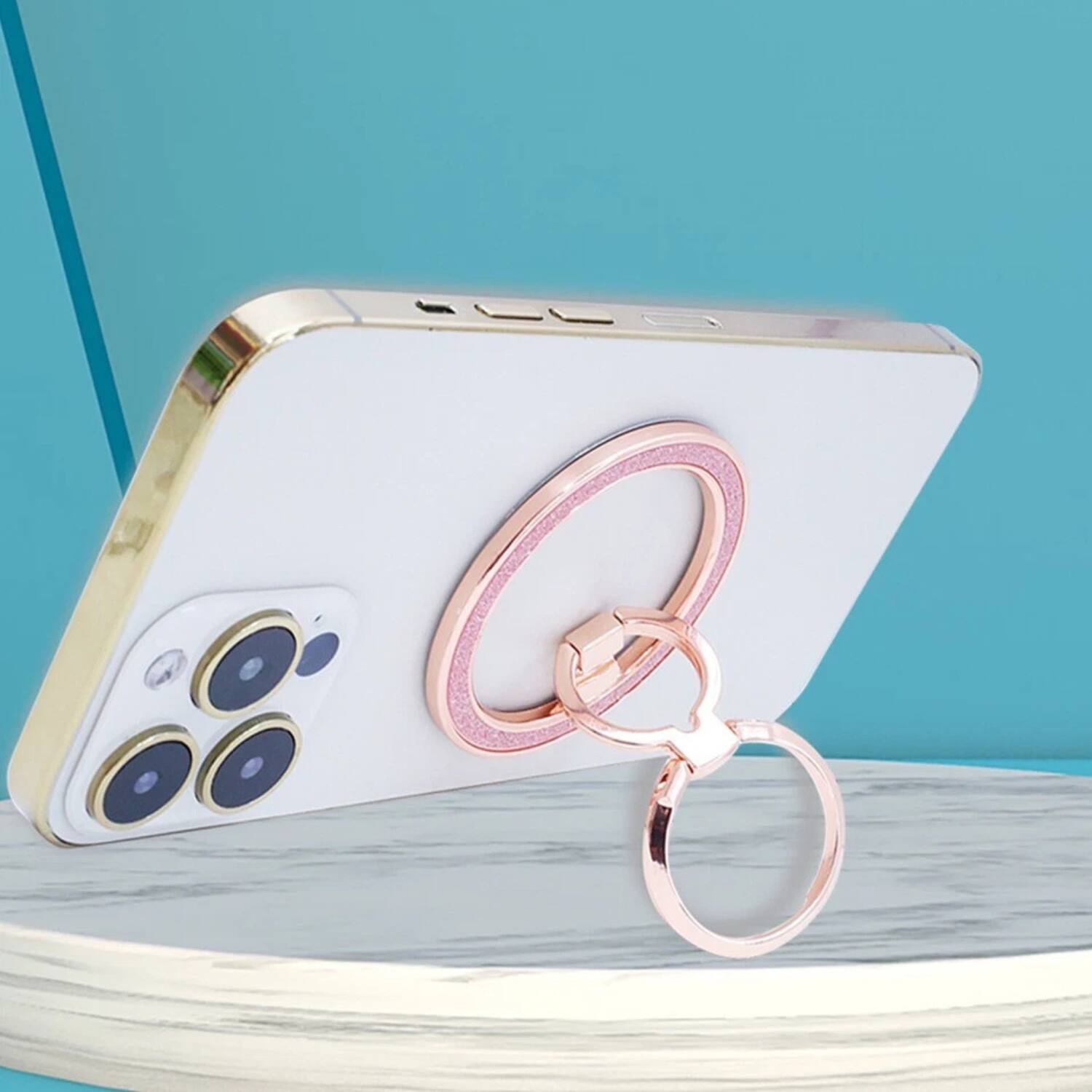 Back. Stock Preferred - MagSafe Magnetic Ring Holder Phone Grip & Adjustable Stand for iPhone - Black - Black.