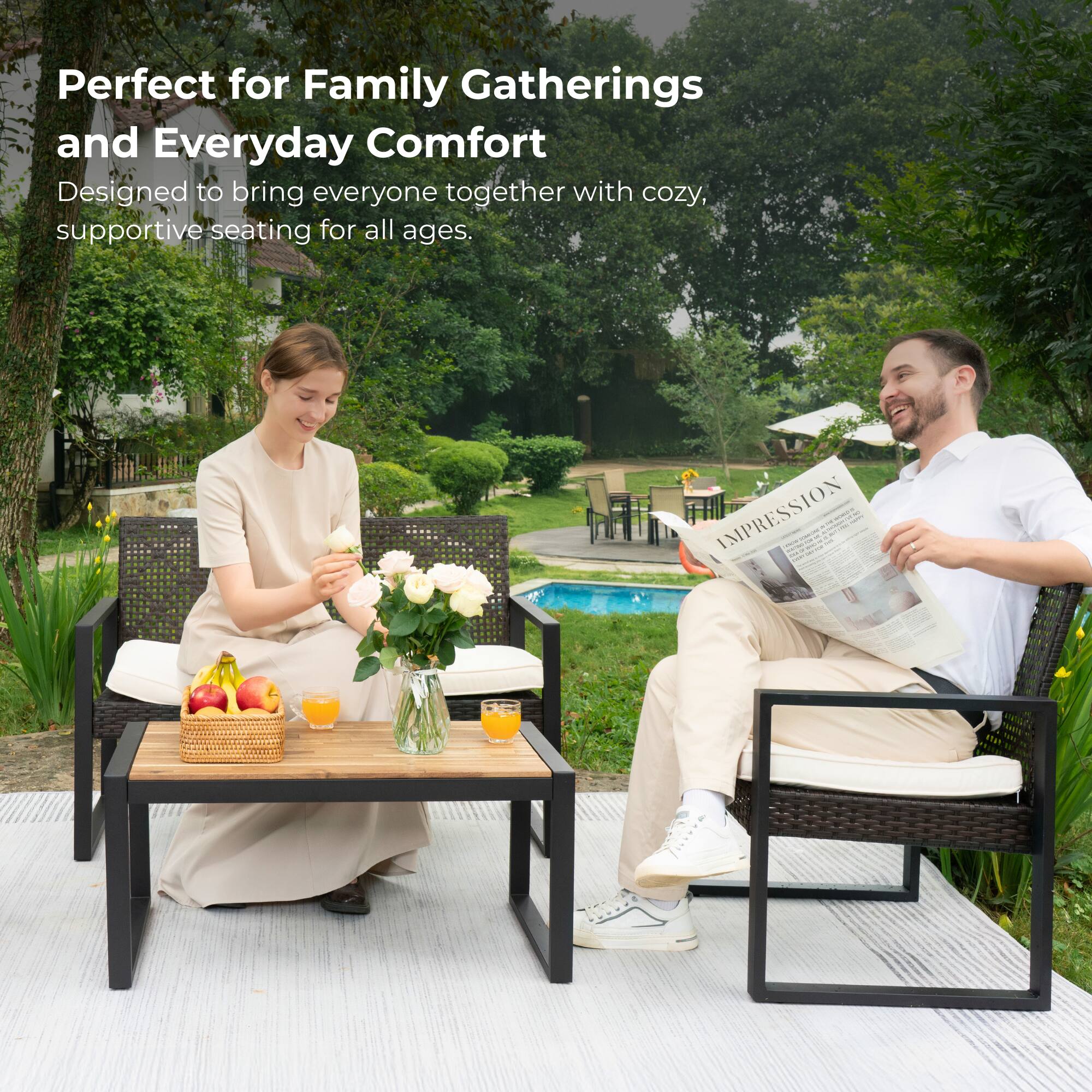 Perfect for Family Gatherings and Everyday Comfort  
Designed to bring everyone together with cozy, supportive seating for all ages.  

IMPRESSION