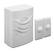 Front. IQ America - IQ America Wireless Plugin Contemporary Door Chime Door Bell 2 Buttons 2 Melody - White.