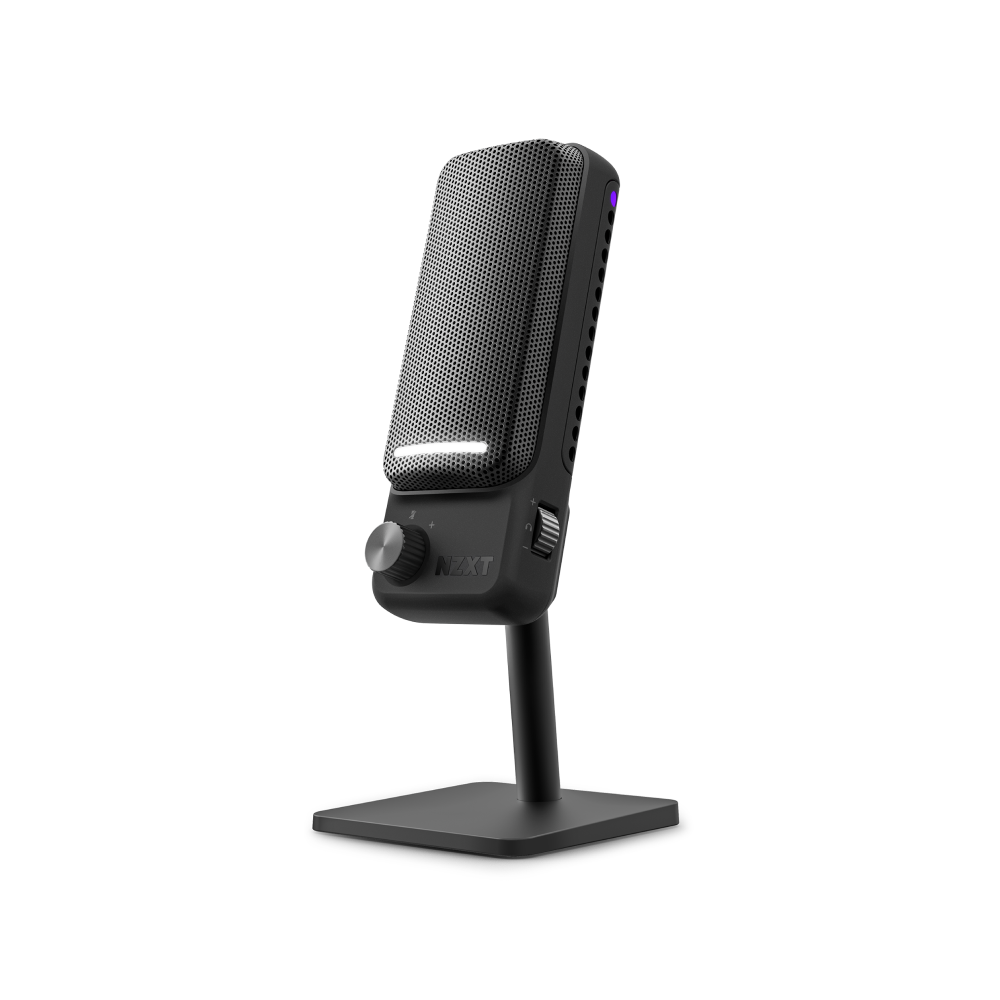 Front. NZXT - Capsule Elite Premium Wired Cardioid Condenser Microphone with Multi-Position Design - Black.