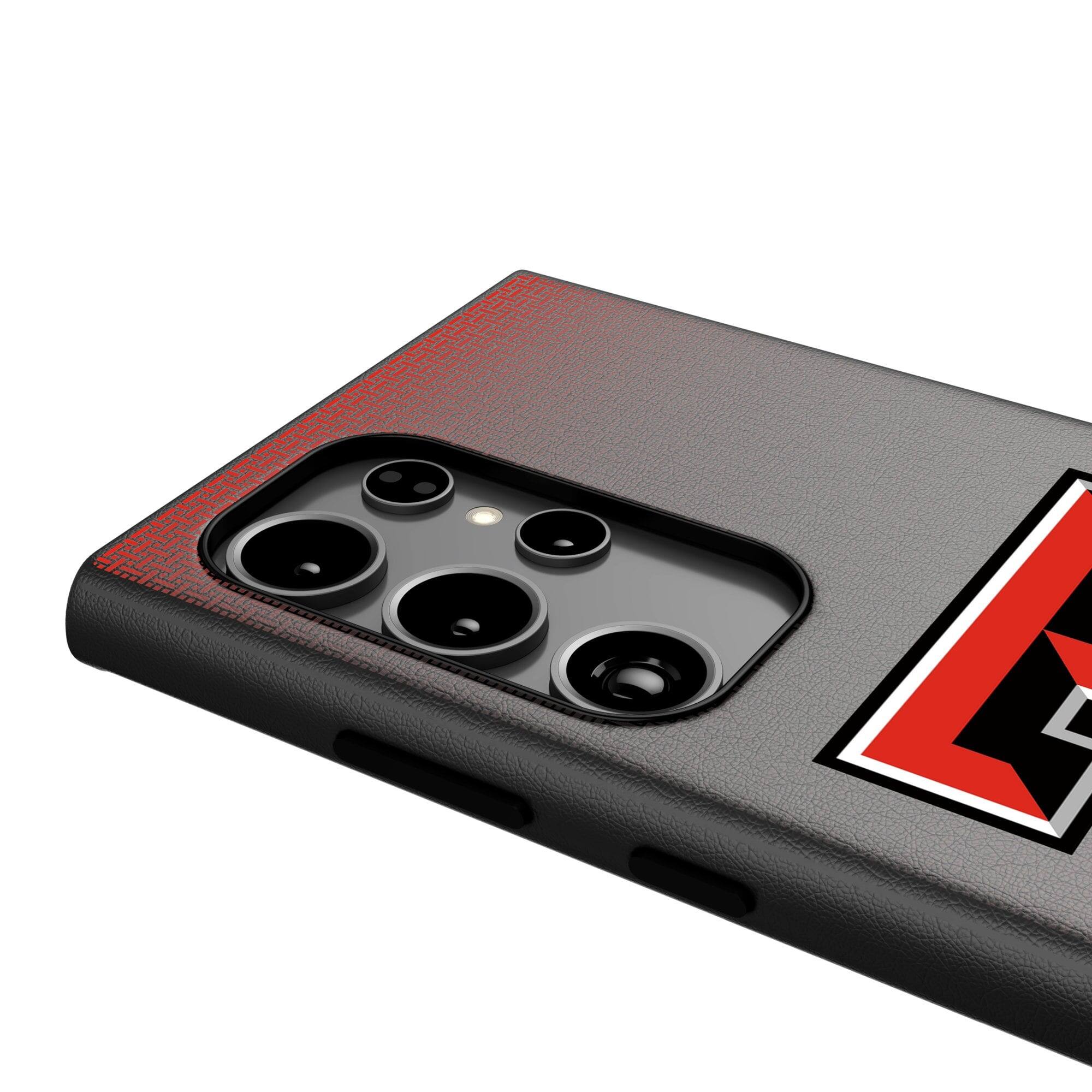 Alt View 3. Keyscaper - Texas Tech Red Raiders Linen Galaxy Magnetic Bump Case - S24 Ultra - Black.