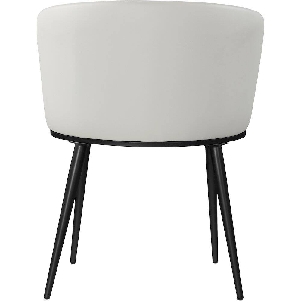 Alt View 1. Meridian Furniture - Skylar White Vegan Leather Dining Chair, Set of 2 - White.