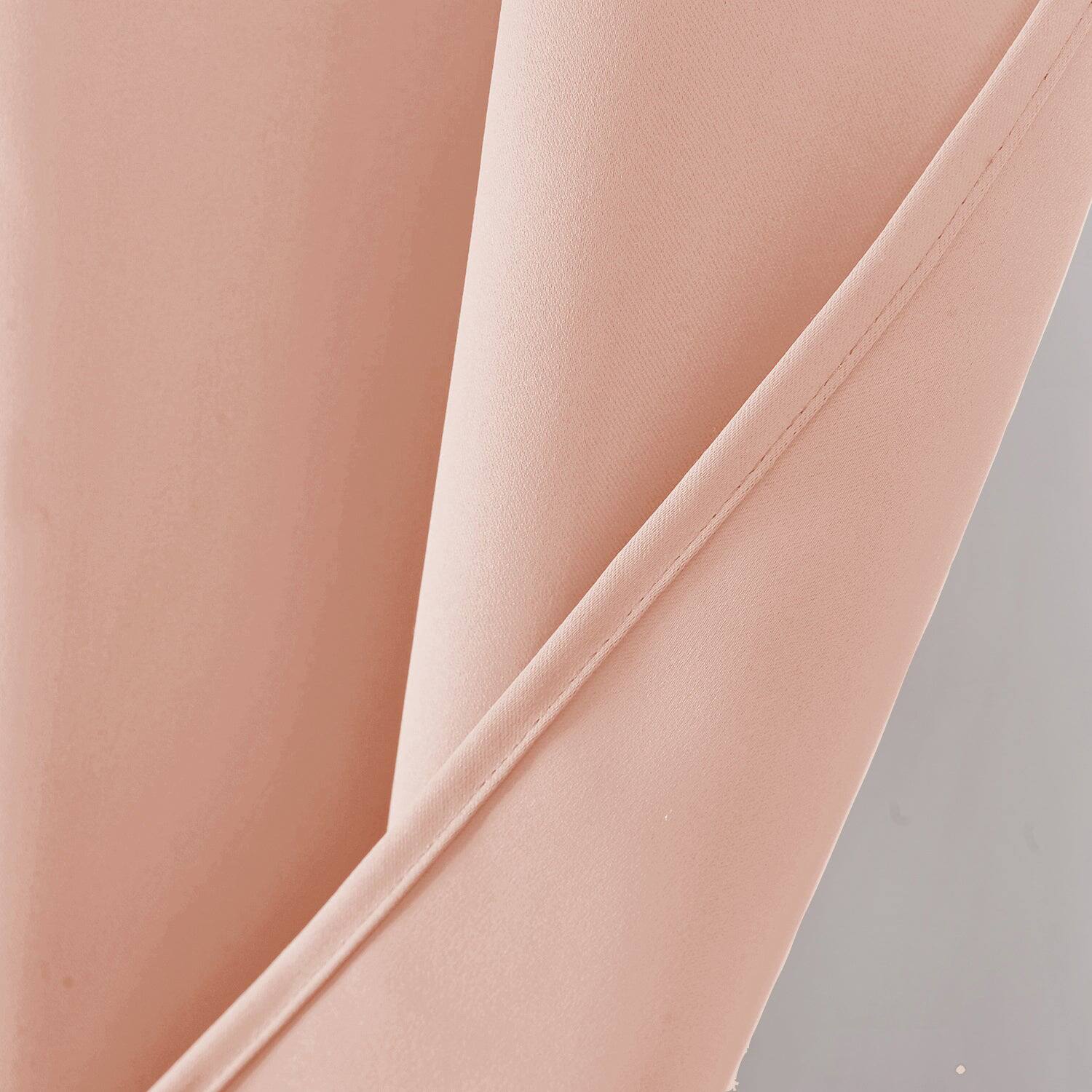 Left. RT Designers Collection - RT Designers Collection 100% Polyester 250 GSM Riley 100% Blackout Grommet Panel 54" x 45" Pink - Pink.