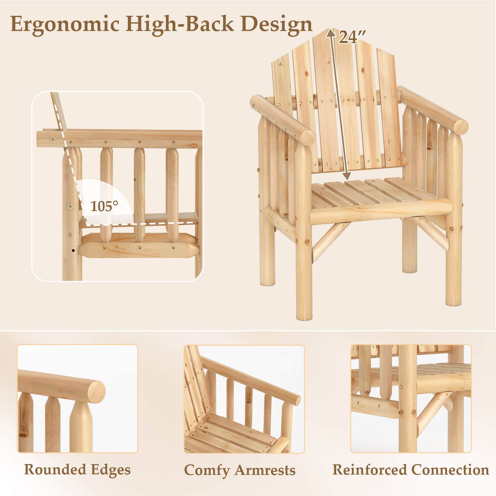 Ergonomic High-Back Design  
24"  
105°  

Rounded Edges  
Comfy Armrests  
Reinforced Connection
