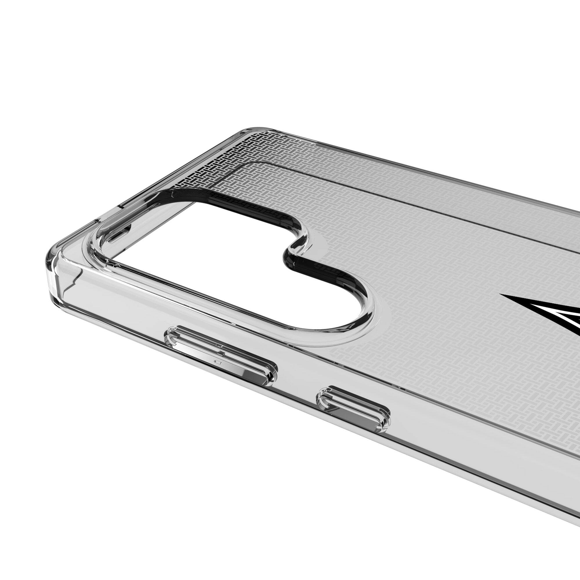Alt View 2. Keyscaper - New Orleans Saints Linen Logo Galaxy Clear Case - S25 Ultra - Multicolor.