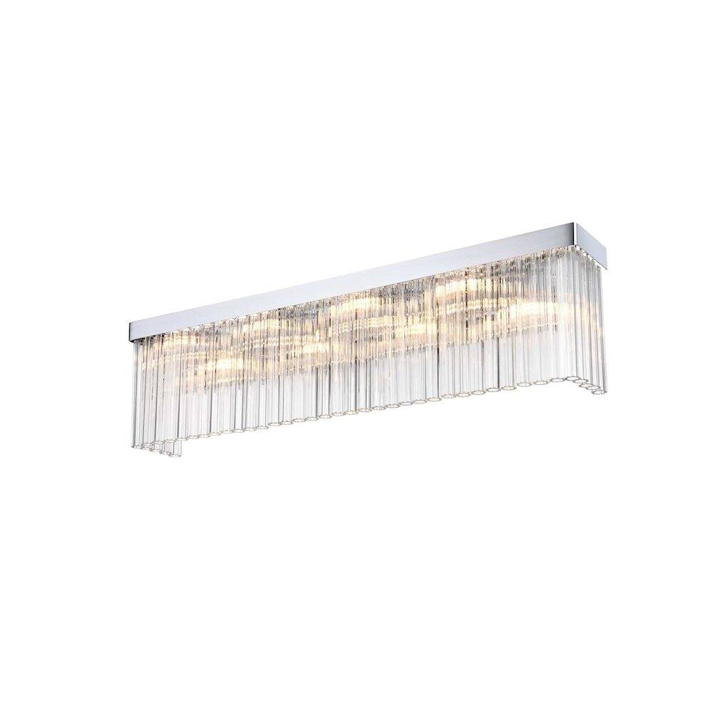 Angle. Elegant Lighting - Harlow 34 inch Wall Sconce in Chrome - Chrome.