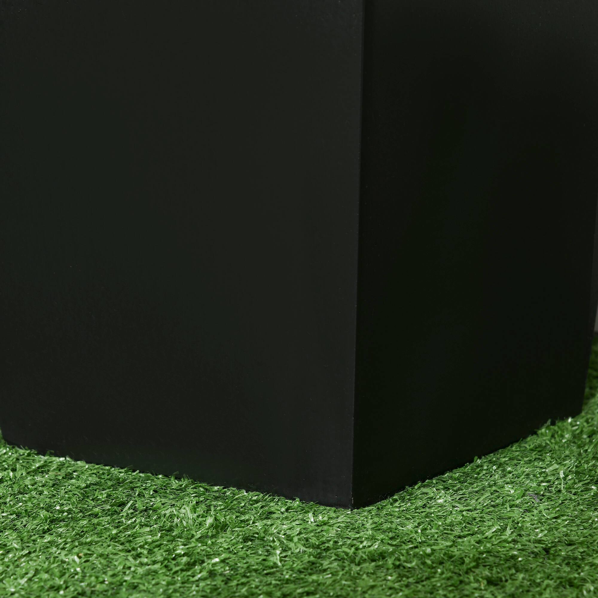 Alt View 8. Outsunny - 2-Pack Outdoor Planter Set, Flower Pots with Drainage Holes, Durable & Stackable Plant Pot, 22in & 18in - Black.