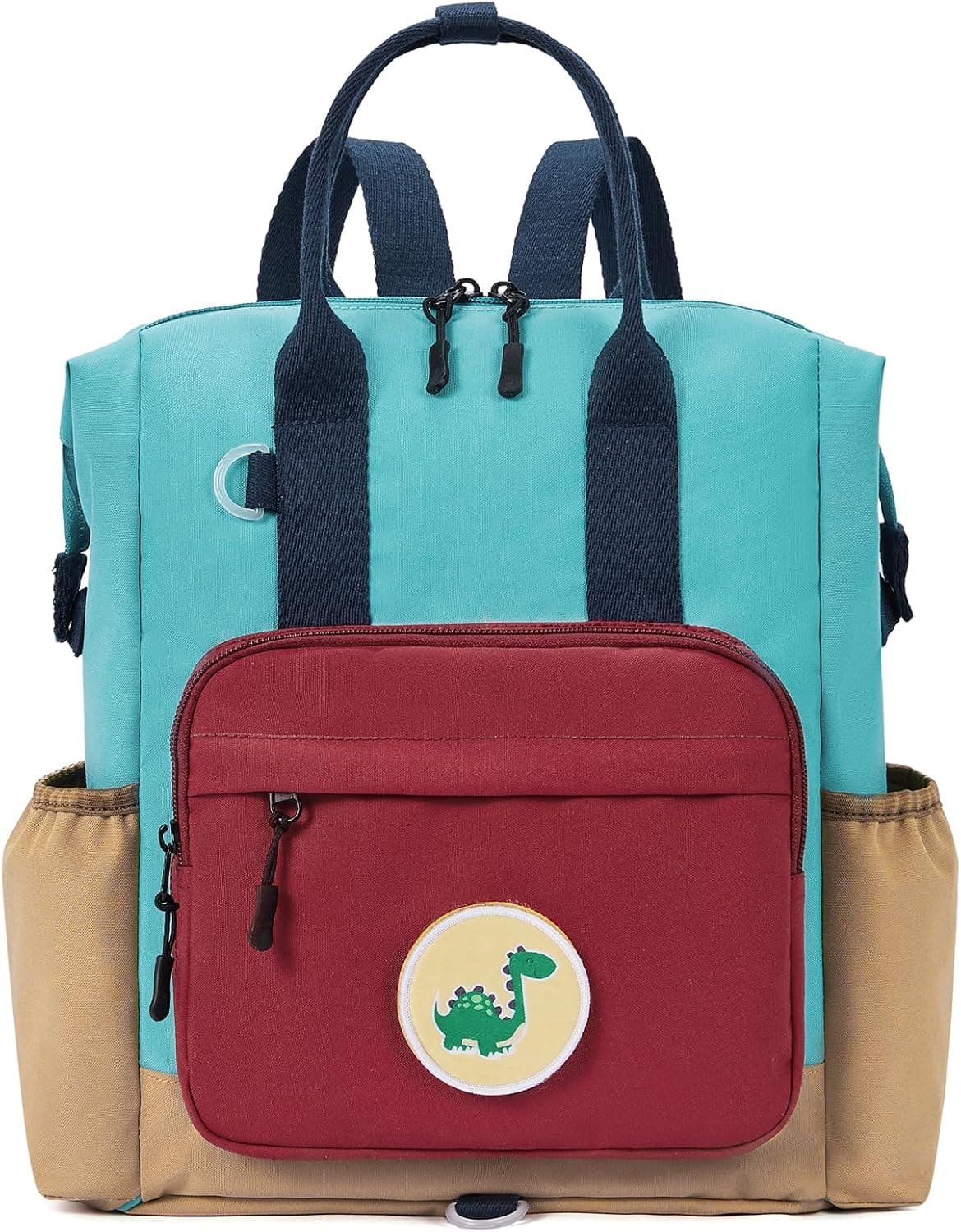 Vulpecula Spade - Toddler Backpack Kids Backpacks For Boys Preschool Kindergarten Elementary Daycare Backpack - Blue Brown and Red