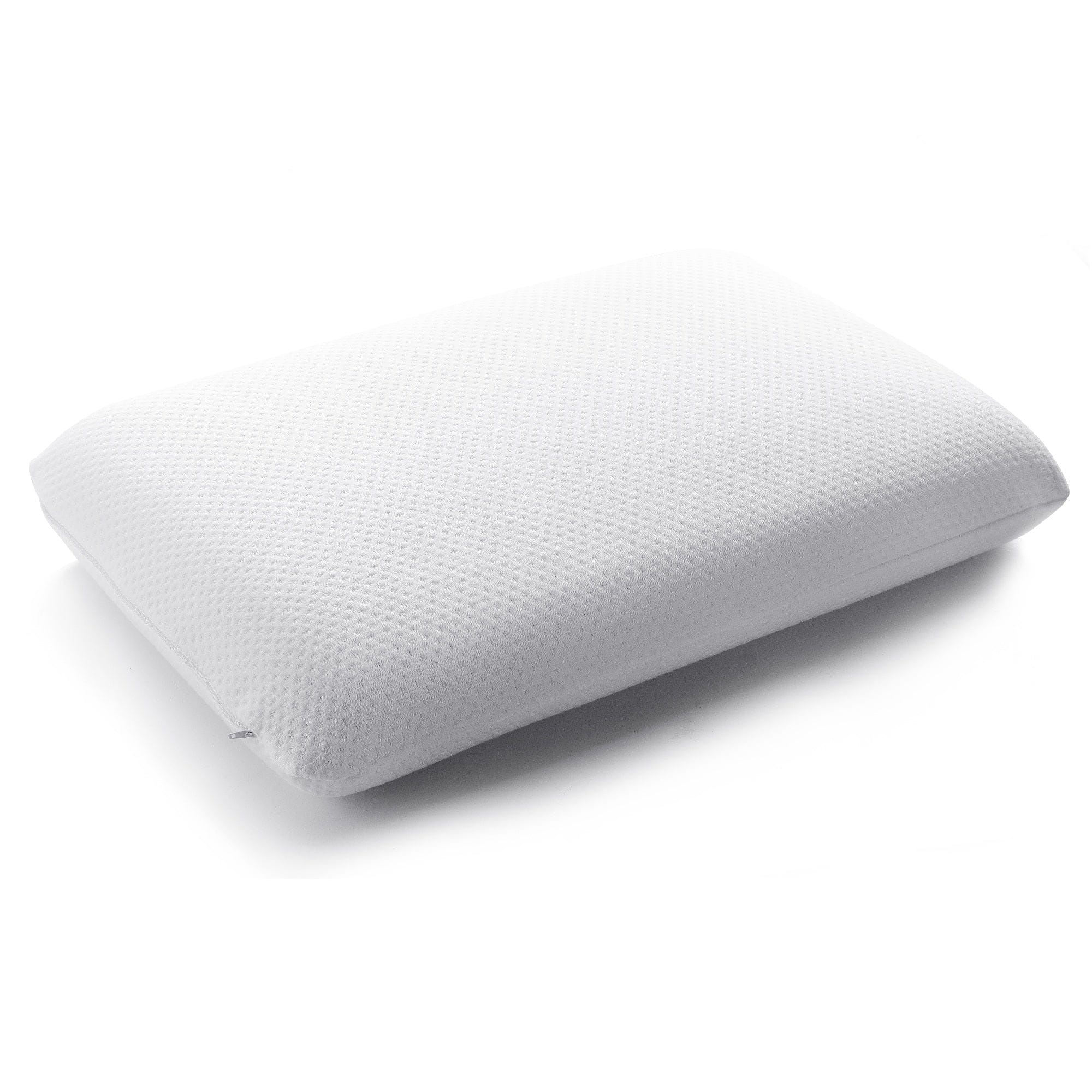 Cheer Collection - Memory Foam Bed Pillow with Zip-Off Cover for Pressure Relief and Better Sleep - White