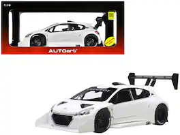 2013 Peugeot 208 T16 Pikes Peak Race Car Plain Version 1/18 Model Car by Autoart - White
