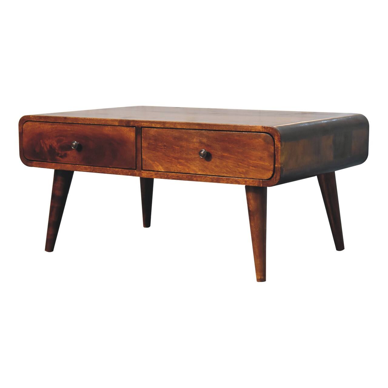 Angle. Artisan Furniture - Artisan Furniture Solid Wood Sonata Chestnut Coffee Table - Brown.