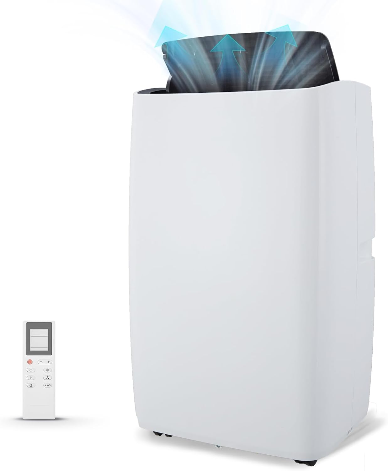 Front. Homhougo - 12,000 BTU 3-in-1 Portable AC, Cools Up to 750 Sq.Ft, Quiet, Dehumidifier, Sleep Mode, Timer, Remote Included.