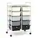 Front. Costway - 10 Drawer Storage Cart Utility Rolling Trolley Kitchen Office Organizer - Gradient Gray.
