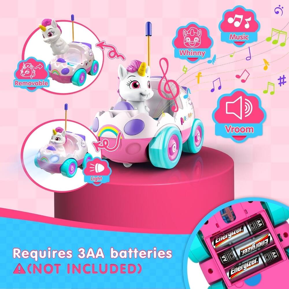 Music Whinny I Removable Light Vroom Requires 3AA batteries (NOT INCLUDED) Energizer.