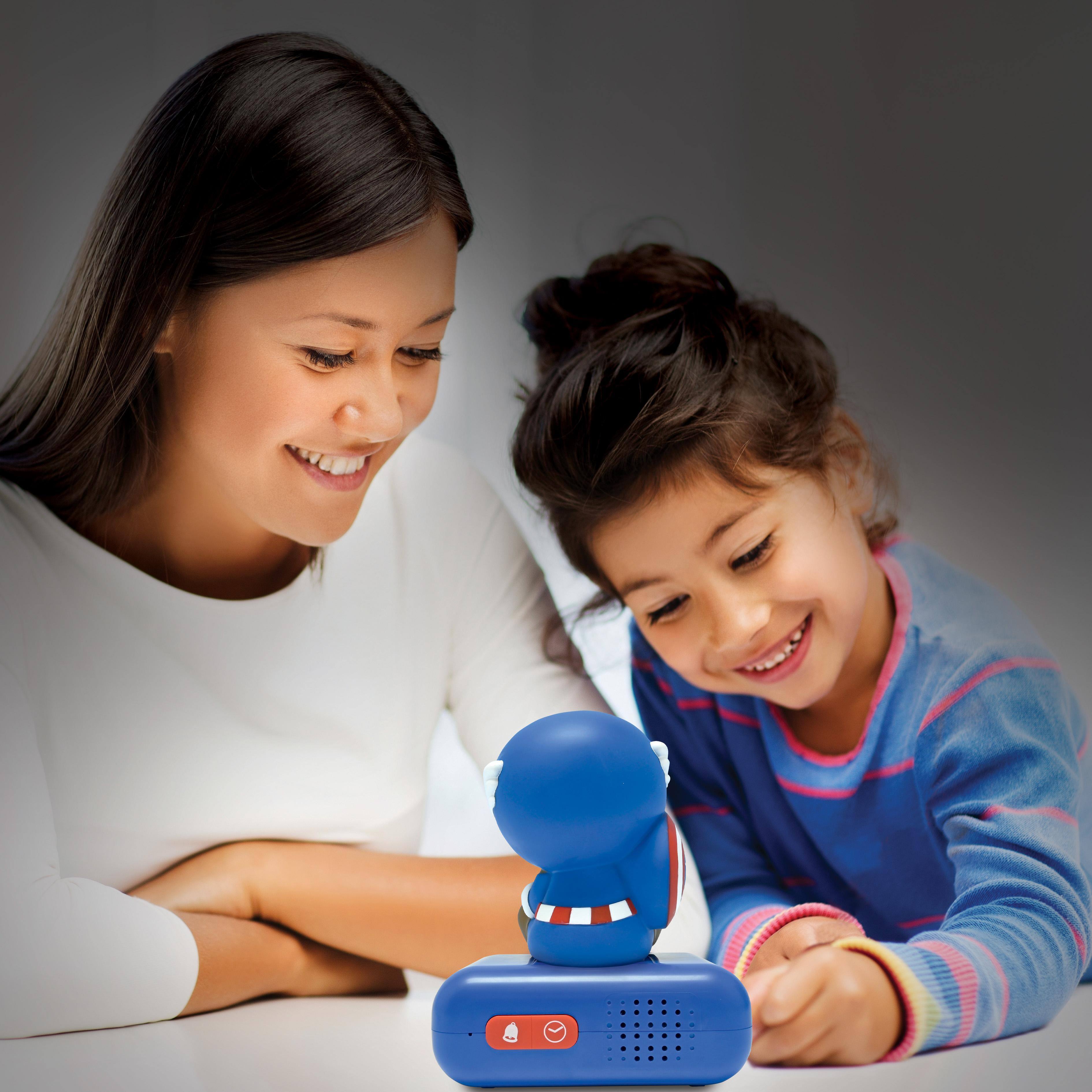 Alt View 3. Lexibook - Avengers Night Light Alarm Clock with Sounds - BLUE.