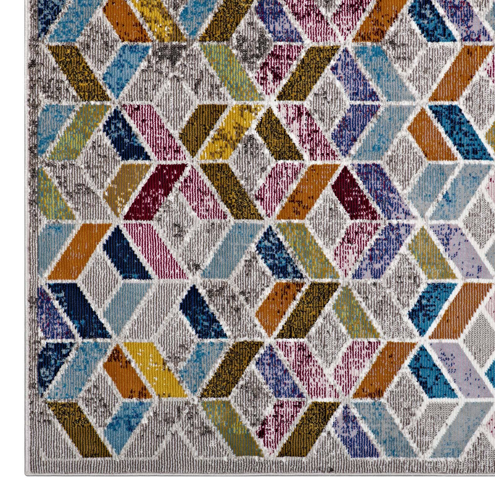 Alt View 1. Modway - Laleh Geometric Mosaic Area Rug - Multicolored.