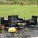 Alt View 7. Costway - 8PCS Patio Rattan Furniture Set Cushioned Sofa Coffee Table Backyard - Grey.
