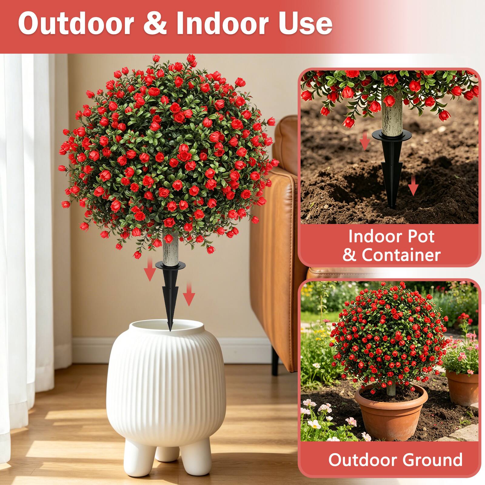 Outdoor & Indoor Use  
Indoor Pot & Container  
Outdoor Ground