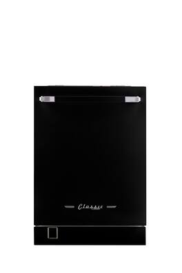 Unique Appliances - 24" Classic Retro Panel Ready Top Control Dishwasher, 42 dBa - Matte Black
