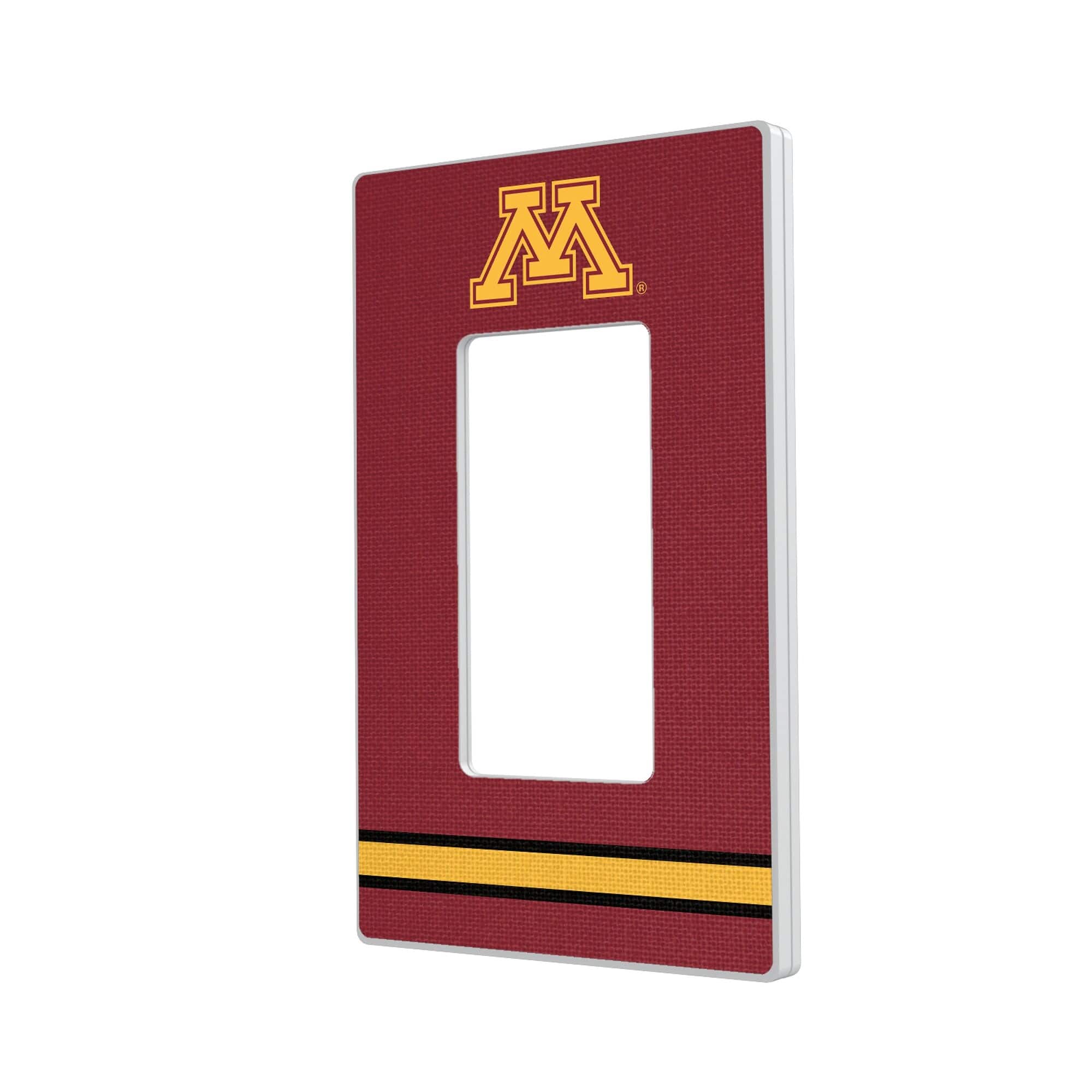 Keyscaper - Minnesota Golden Gophers Stripe Design Single Rocker Lightswitch Plate - Multicolor