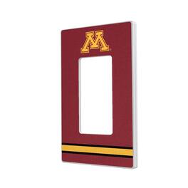 Keyscaper - Minnesota Golden Gophers Stripe Design Single Rocker Lightswitch Plate - Multicolor