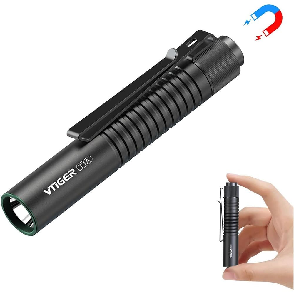 Schertz - 1300 Lumen Mini EDC Flashlight – Rechargeable, Magnetic, Compact LED