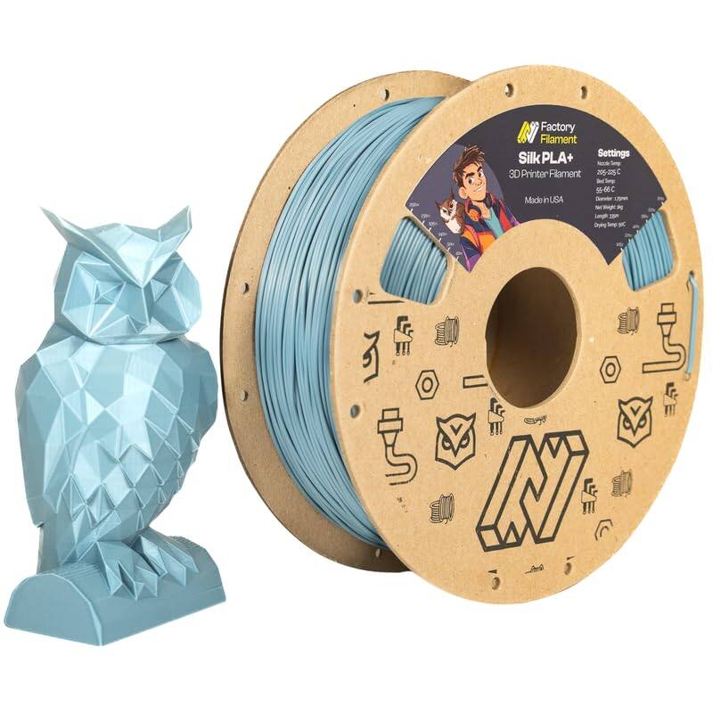 Factory Filament - 1.75mm PLA 3D Printer Filament, 1 KG Spool, Dimensional Accuracy +/- 0.02 mm, 3D Printing Filament - Silk Frozen Sky Blue price history on PriceWatchPro