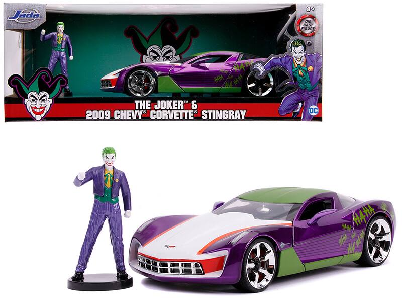 Jada
8+
DIE CAST FIGURE
THE JOKER & 2009 CHEVY CORVETTE STINGRAY
DC