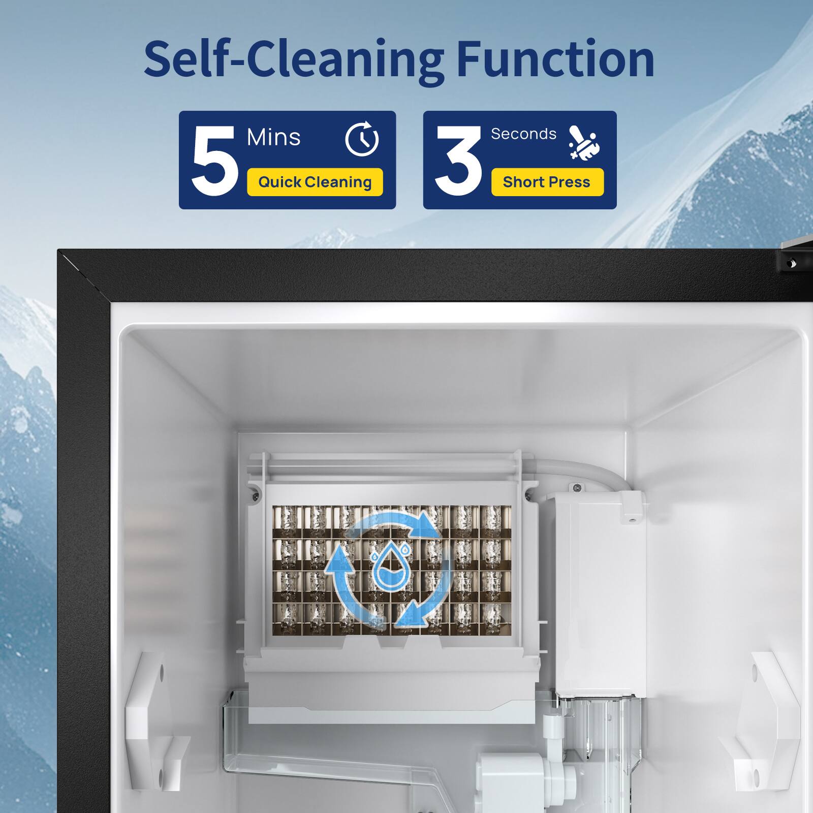 Self-Cleaning Function
5 Mins Quick Cleaning
3 Seconds Short Press