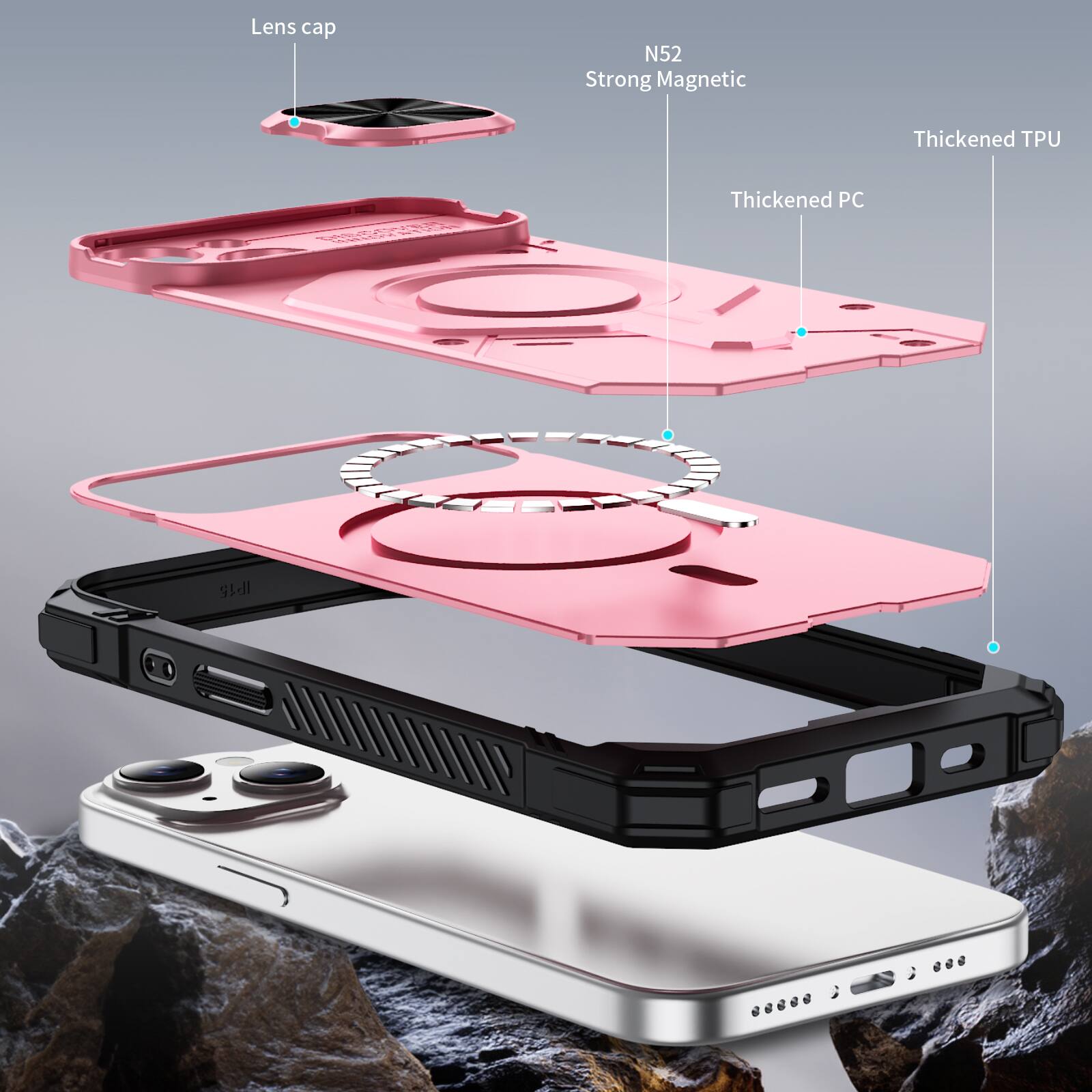 Lens cap N52 Strong Magnetic Thickened TPU Thickened PC