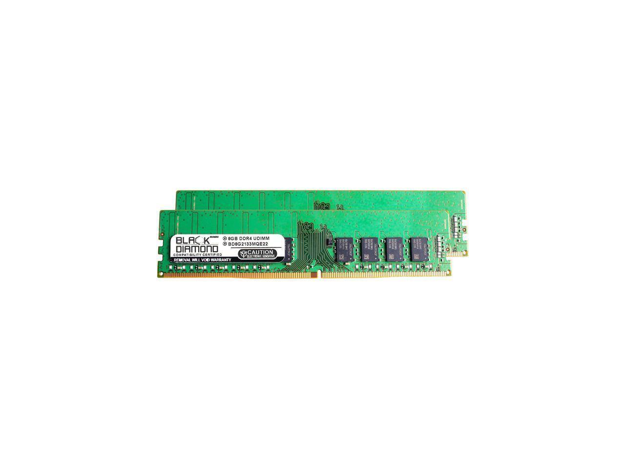 Black Diamond - memory 16gb (2 x 8gb) ecc unbuffered ddr4 2133 (pc4 17000) server