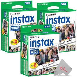 Fujifilm - INSTAX Wide Instant Film (20 Exposures) - 3 Pack - Black