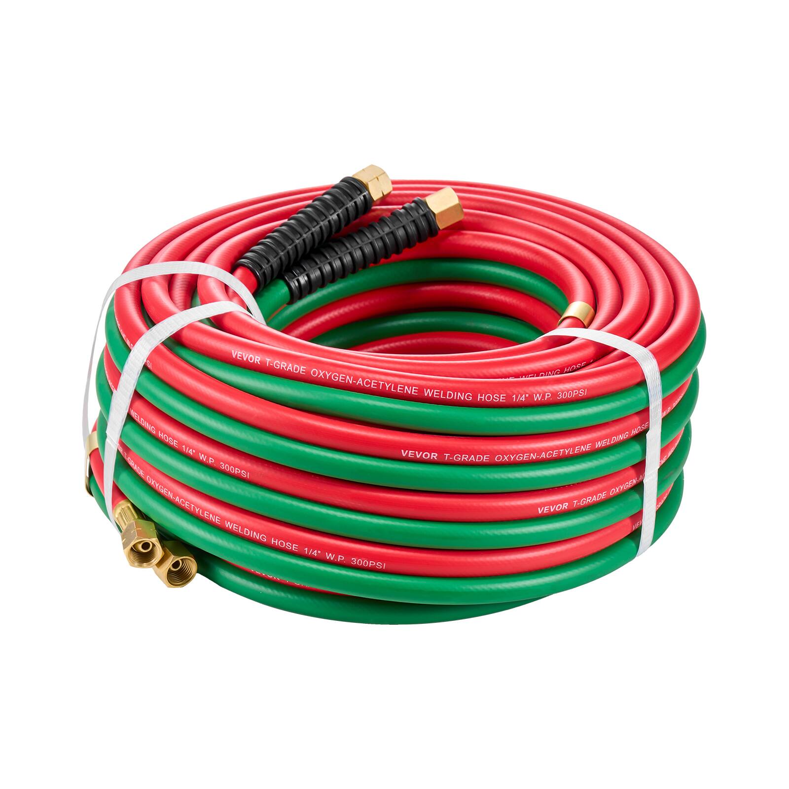VEVOR T-GRADE OXYGEN-ACETYLENE WELDING HOSE 1/4" W.P. 300PSI